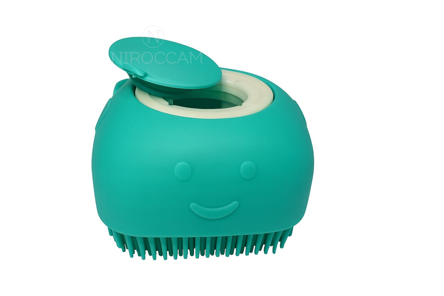 NIROCCAM Pet Grooming Bath Brush with Shampoo Dispenser