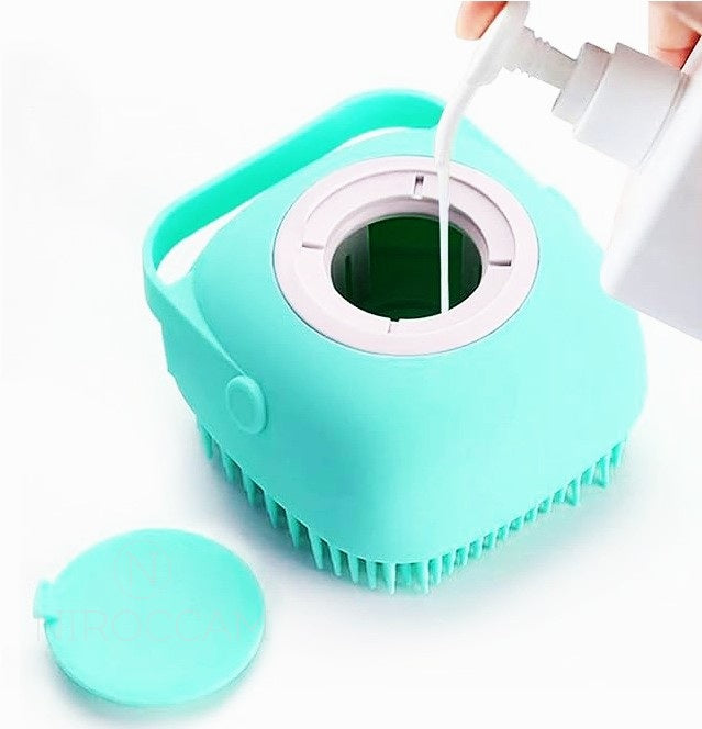 NIROCCAM Pet Grooming Bath Brush with Shampoo Dispenser